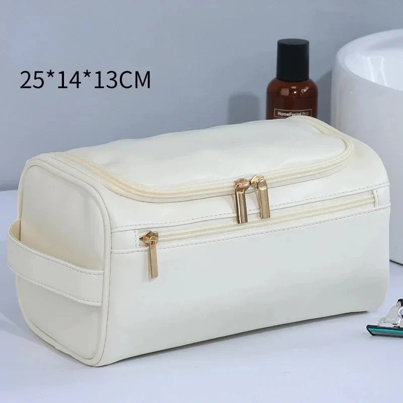 Necessaire Masculina em Couro Vintage Luxo Resistente à Água